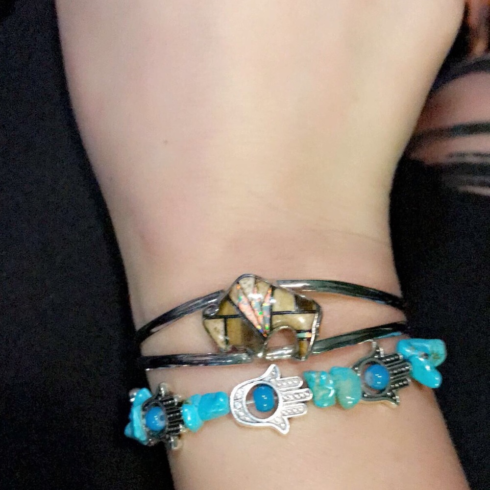 Turquoise Hamsa Hand Bracelet